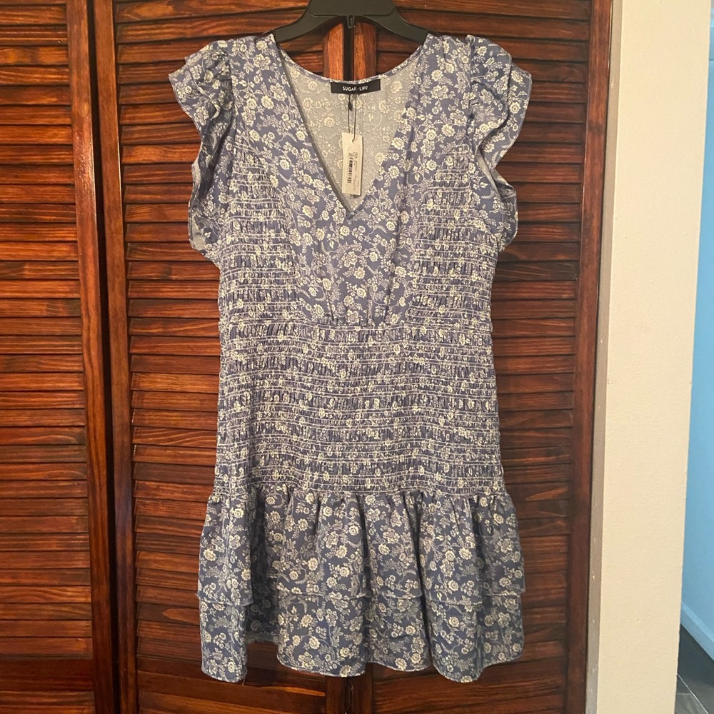 Sugarlips Blue Floral Dress